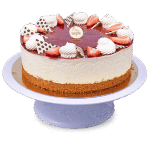 Fehércsokoládés-epres mousse torta