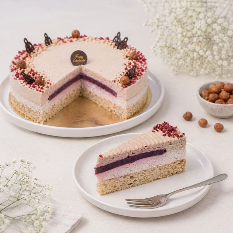 Málnás mogyoró torta - Image 3