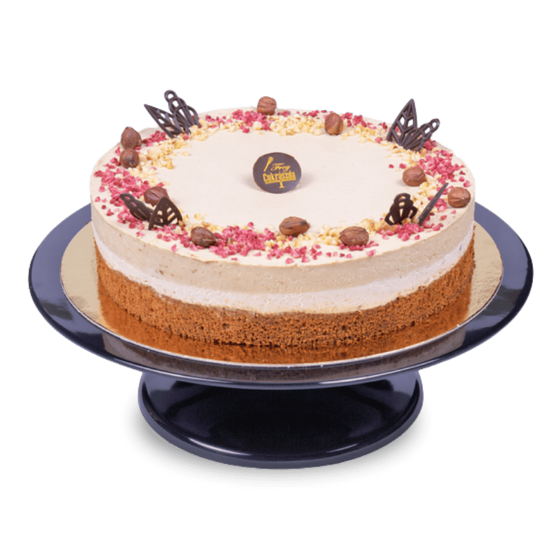 Málnás mogyoró torta