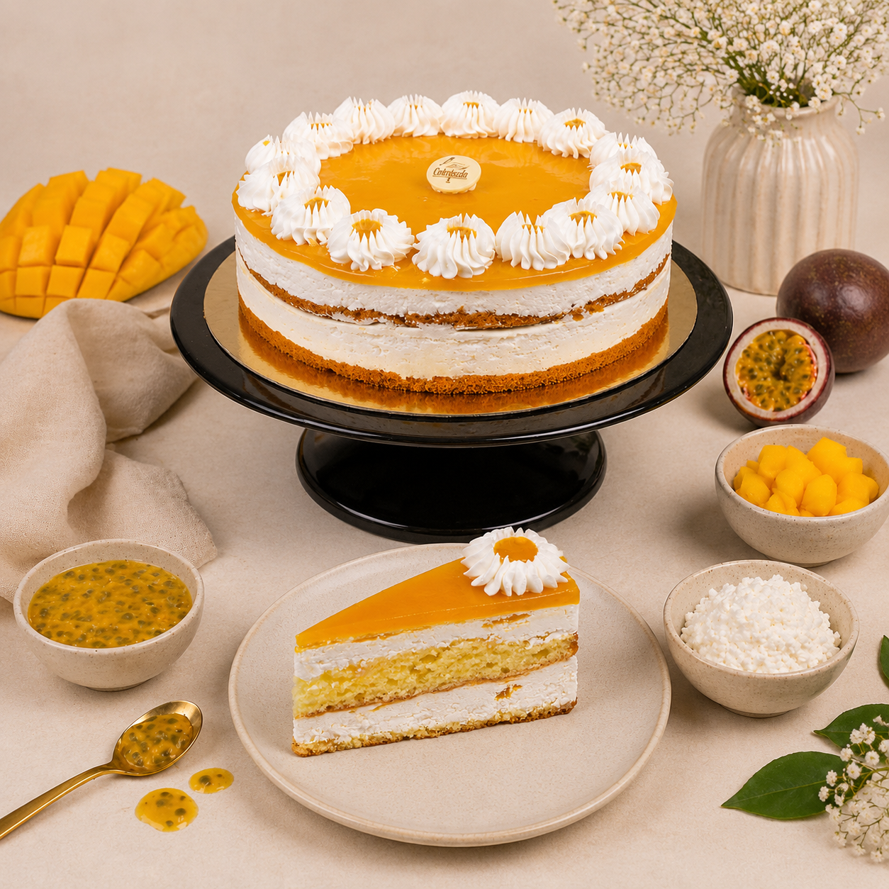 Mangó-maracuja túró tortaszelet - Image 3