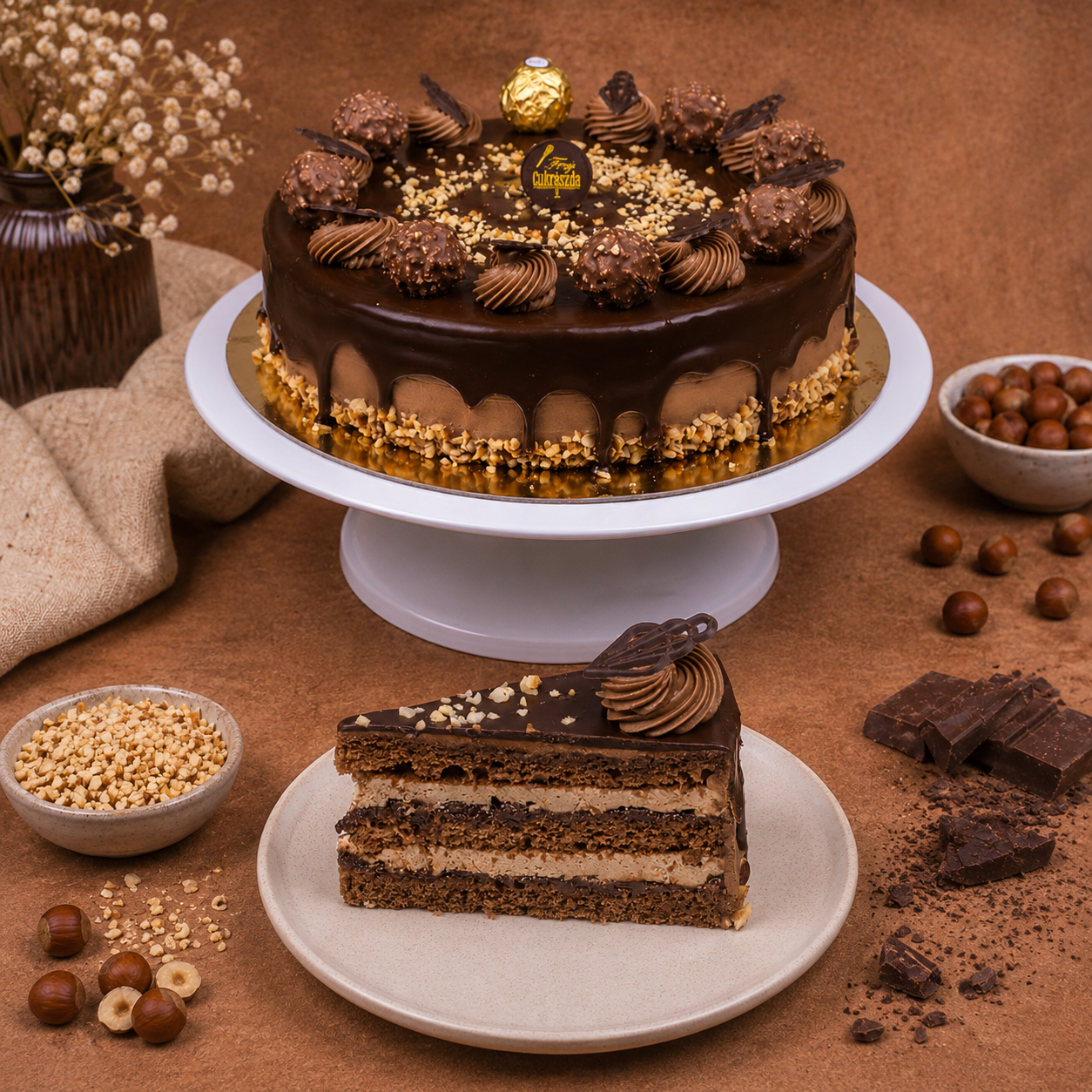 Mogyorós csokoládé torta - Image 3