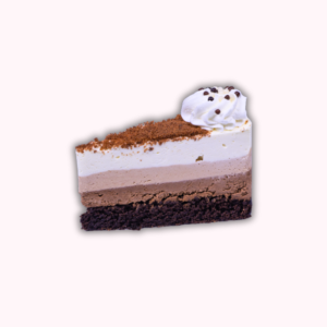 Mascarponés tripla csokoládé tortaszelet