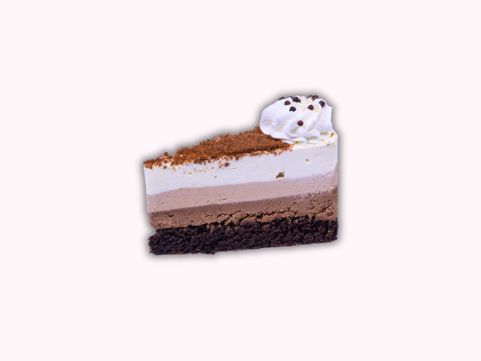 Mascarponés tripla csokoládé tortaszelet